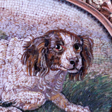 Antique Georgian Micromosaic Brooch Pendant Locket 14k Gold Spaniel Dog (7295)