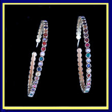 earrings gold gems big hoops amuletic vintage navaratna