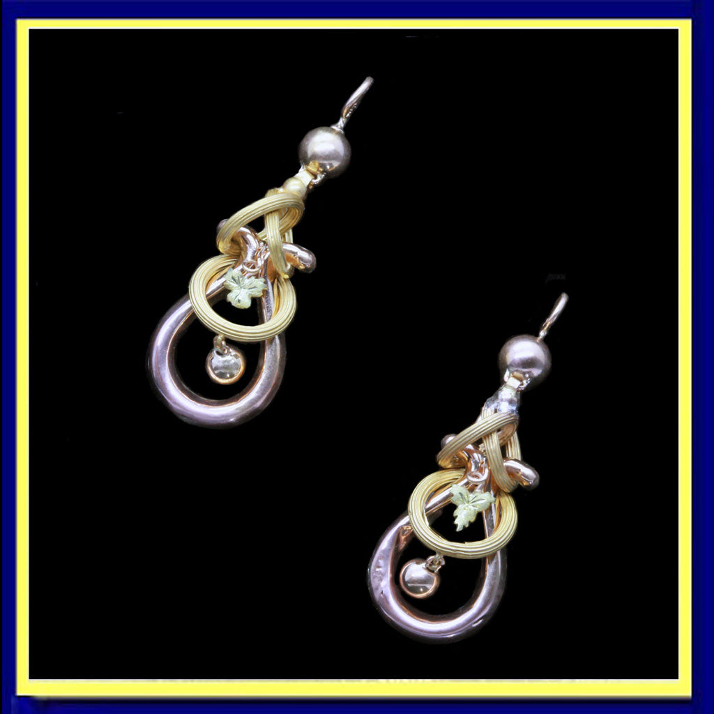 earrings gold dangles French pendant earrings antique Victorian
