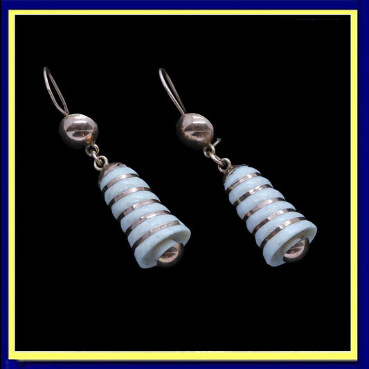antique Victorian earrings ear pendants red gold dangle drops