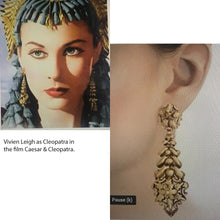 Antique French Earrings 18k Gold Turquoise very long Milanos Day Night (6951)