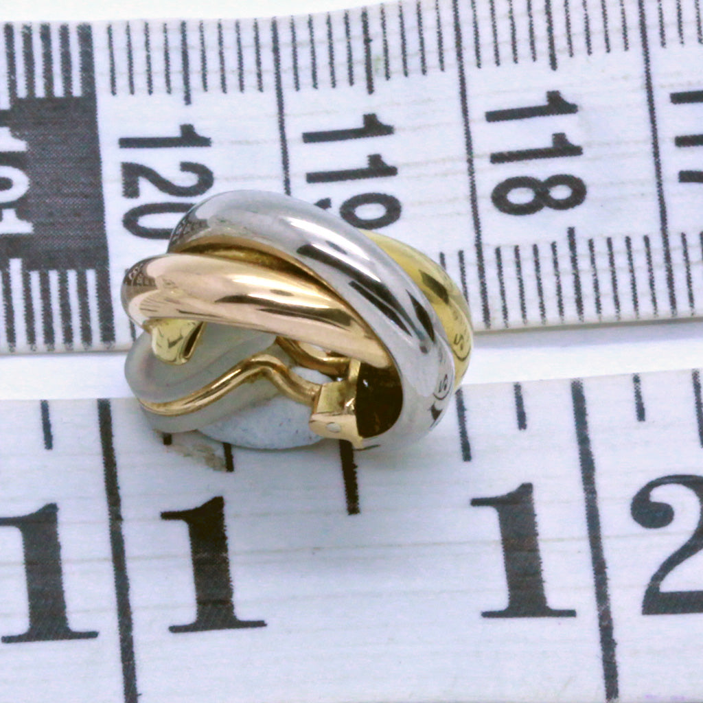 Vintage Cartier Trinity Earrings Ear Hoops 18k Gold French