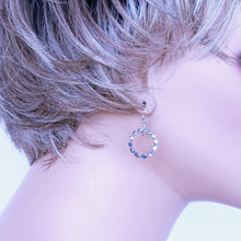 Antique Georgian Earrings Ear Hoops Diamonds 14k Gold Silver c1810-1820 (7211)