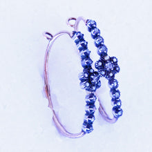 Antique Georgian Poissarde Hoop Earrings Gold Silver Diamonds Pearls 18C (7223)