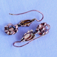 Antique Victorian Earrings 18k Gold Diamonds French Sleepers Dormeuse (7233)