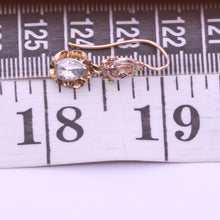 Antique Victorian Earrings 18k Gold Diamonds French Sleepers Dormeuse (7233)