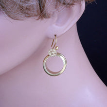 Antique Vintage Earrings 18k Gold Reels Can wear as Rings Indian Unisex (7247)