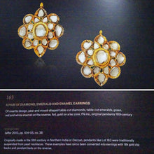 Antique Earrings gold rubies pearls flower South Indian fine granulation (7254)