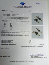 Antique vintage earrings emeralds diamonds pearls gold Ear Pendants (7255)