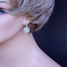 Antique Victorian Earrings Ear Pendants 5.29ct Diamonds Gold Silver English(7259)