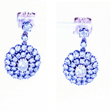 Antique Victorian Earrings Ear Pendants 5.29ct Diamonds Gold Silver English(7259)