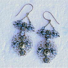 Antique Georgian Earrings Ear Pendants Gold Silver Diamonds Iberian 18C (7273)