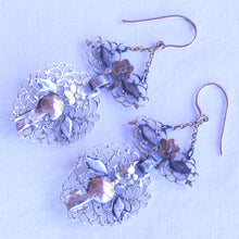 Antique Georgian Earrings Ear Pendants Gold Silver Diamonds Iberian 18C (7273)