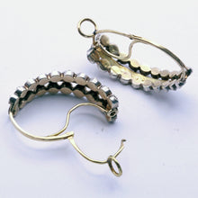 Antique Georgian earrings poissarde gold diamonds silver 18th century (7285)