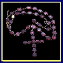 Georgian necklace pendant garnets