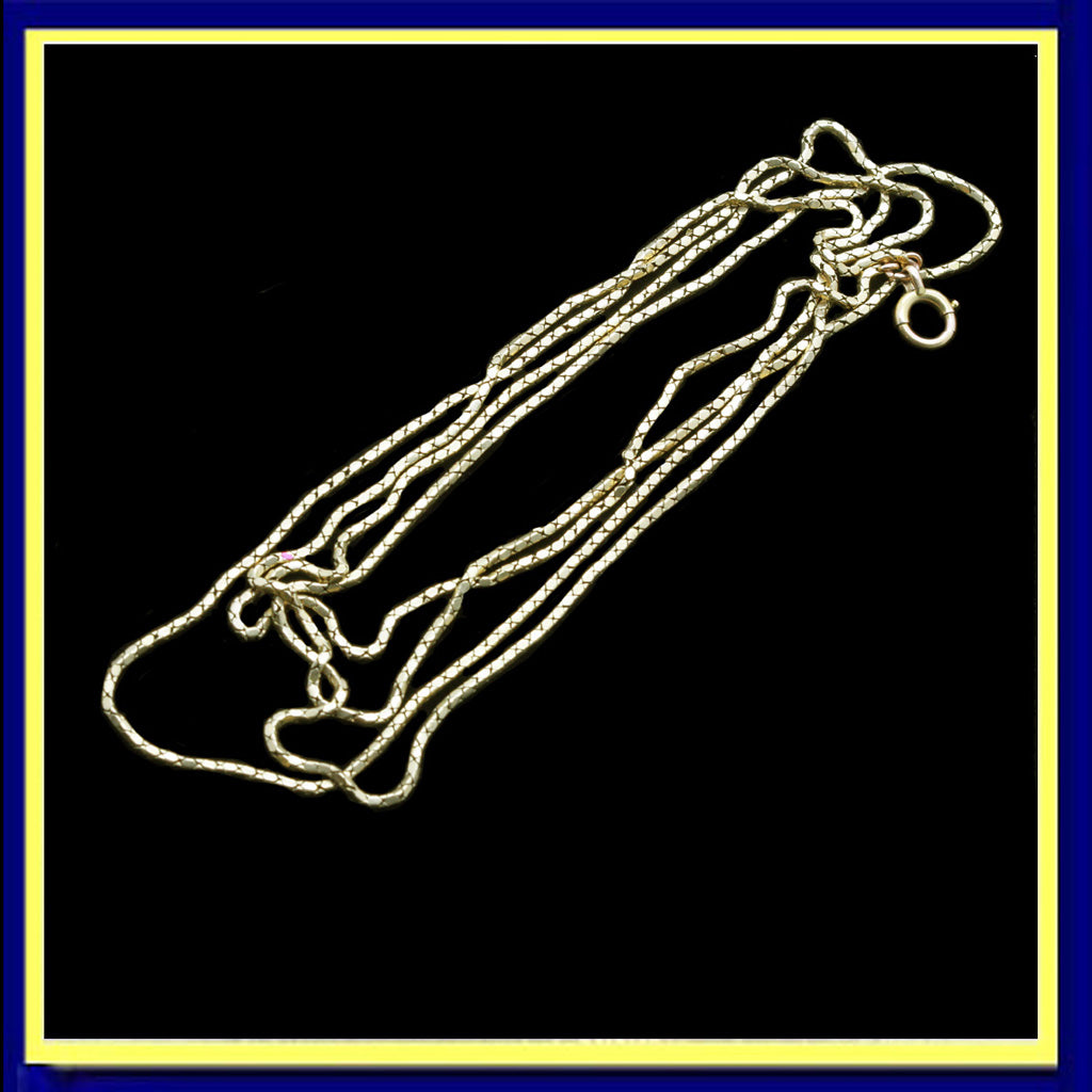 antique sautoir long gold chain necklace French