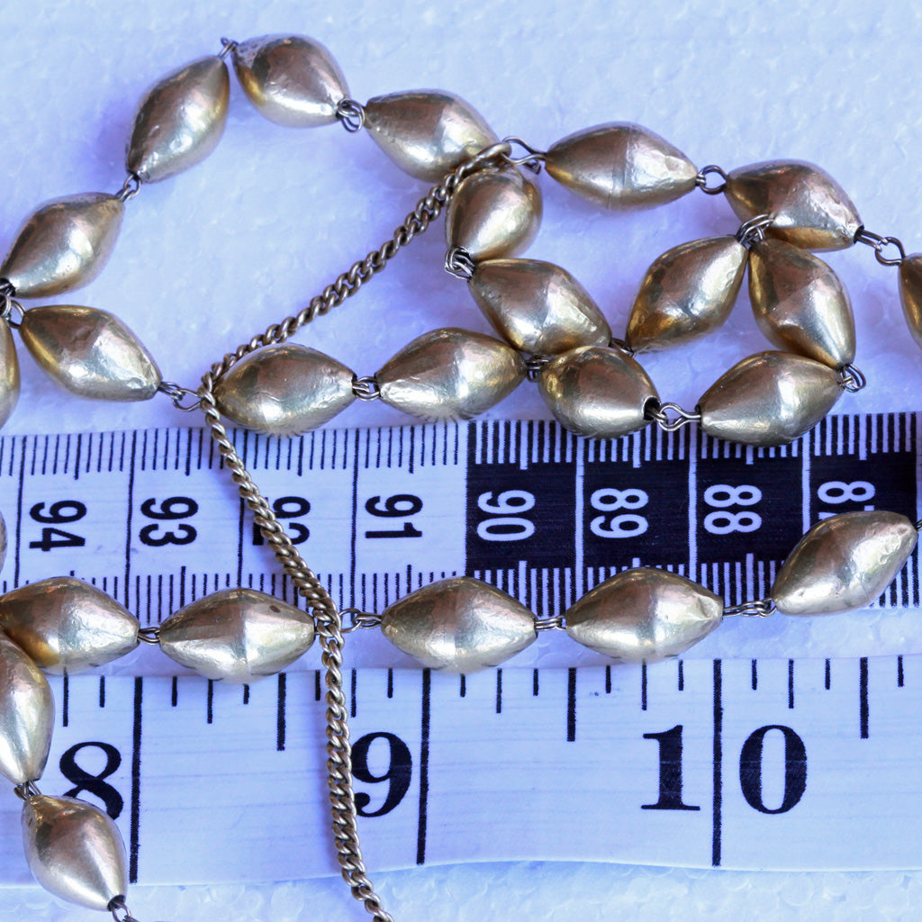Antique Vintage 21k gold necklace gold chain India early 20th century (7241)