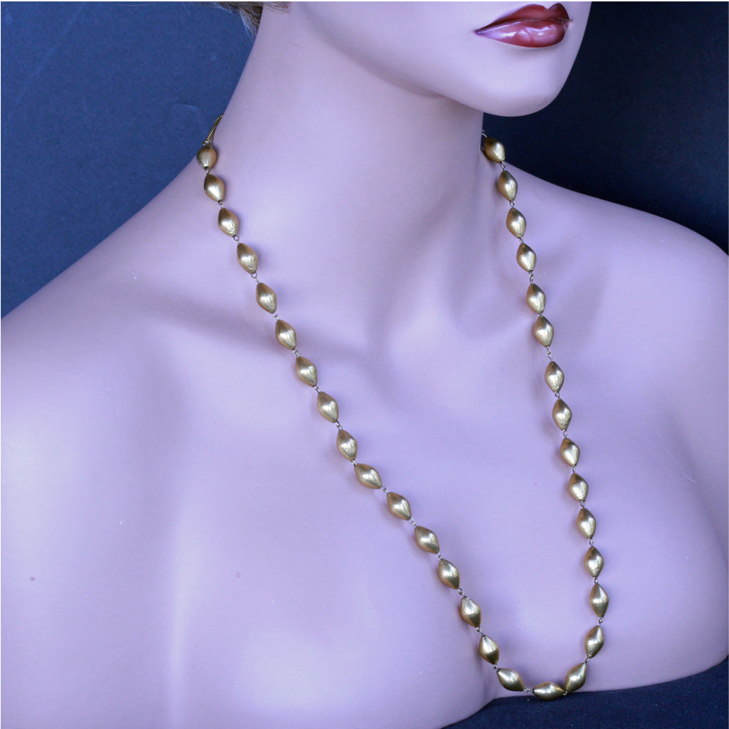 Antique Vintage 21k gold necklace gold chain India early 20th century (7241)