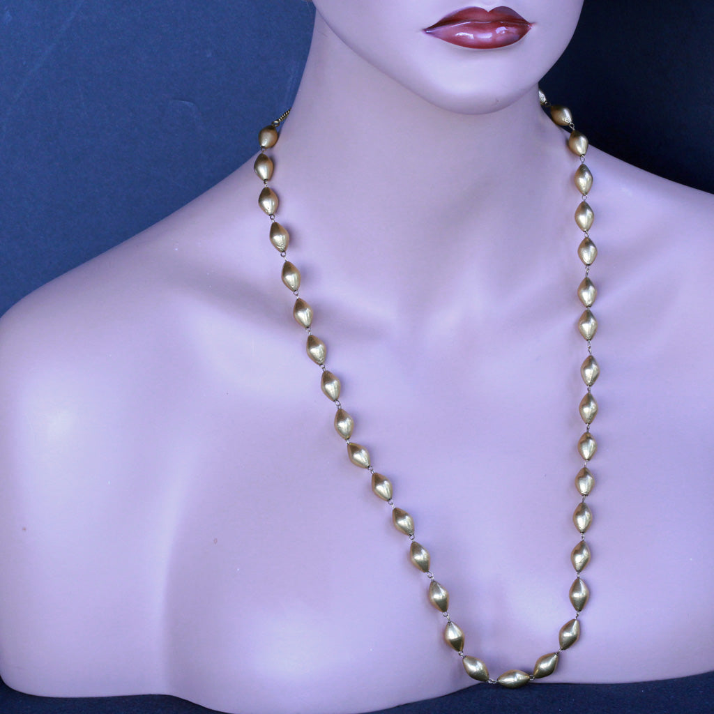Antique Vintage 21k gold necklace gold chain India early 20th century (7241)