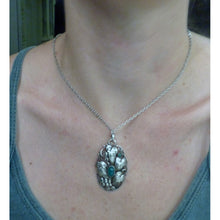 Art Nouveau Jugendstil Pendant Silver Chrysoprase Signed Theodor Fahrner (6311)