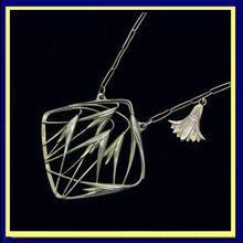 art nouveau pendant chain necklace gold signed Miault Unisex