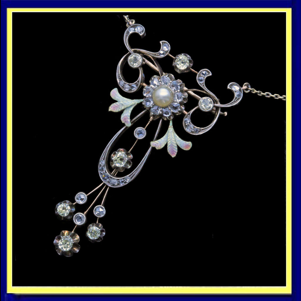 Antique Russian pendant necklace