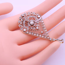 Antique Edwardian Pendant Platinum Gold Diamonds Pearls Europe Bridal (7194)