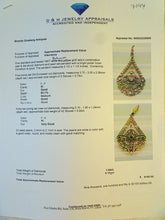 Antique Edwardian Pendant Platinum Gold Diamonds Pearls Europe Bridal (7194)