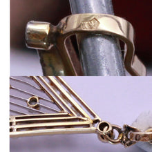 Antique Edwardian Pendant Platinum Gold Diamonds Pearls Europe Bridal (7194)