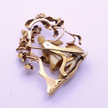 Antique Brooch 1758 whale carving Art Nouveau 18k gold mount Saintly statue(7287)