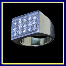 vintage man's ring gold diamonds