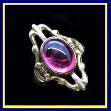 antique Art Nouveau ring gold tourmaline French