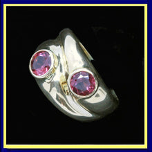 vintage ring gold pink tourmaline French Unisex man woman wedding
