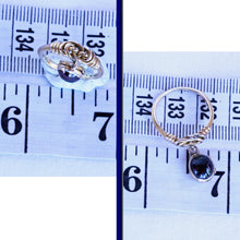 Antique Victorian Ring Celtic Marriage Knot Dangle Locket Garnet 18k Gold (7213)