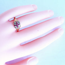 Antique Victorian Ring 18k Gold Rubies Peridot Cross Unisex Man or Woman (7216)