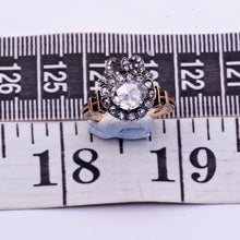 Antique Georgian Diamond Ring 18k Gold Silver Heart Bow Crown French (7230)