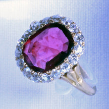 Antique Edwardian ring 2.7ct ruby no heat cushion cut diamonds gold Cert (7260)