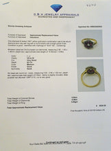 Antique Victorian Edwardian ring 18k gold diamond ruby flower appraisal (7270)