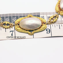 Antique Georgian Set Earrings Necklace Brooch Gold Coque de Perle Bride (7162)