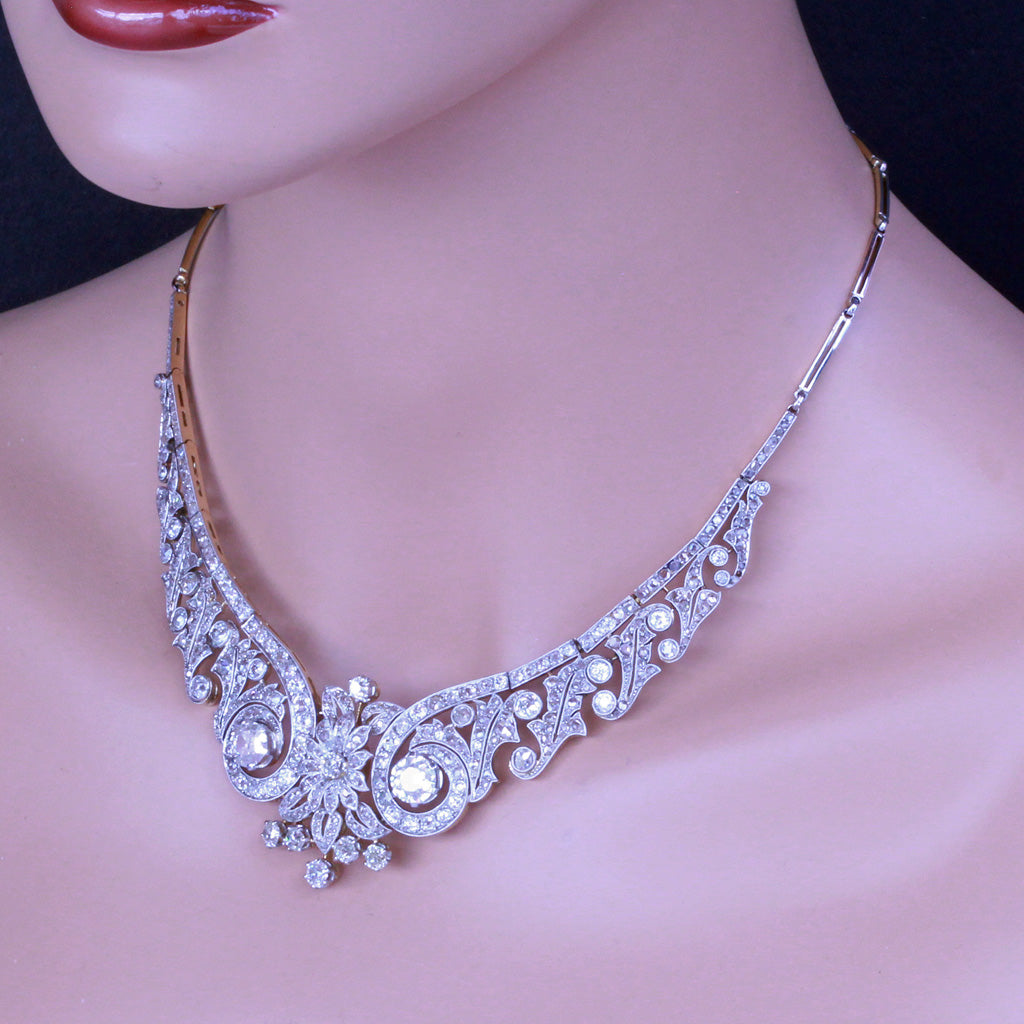 Art Deco 2.10 Carat Diamond Pendant Necklace – De Maria Jewelry