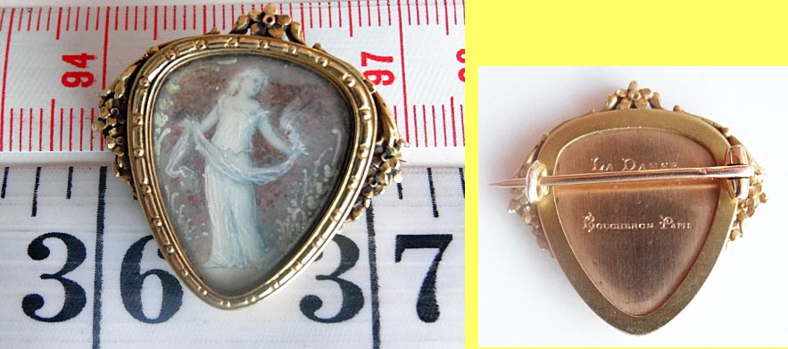 Antique Art Nouveau Brooch Measurement