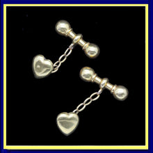 cufflinks antique gold unisex hearts romantic