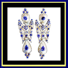 antique Georgian earrings ear pendants gold amethyst Iberian very long