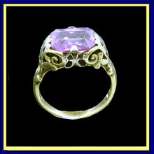 antique Arts & Crafts Art Nouveau ring gold amethyst