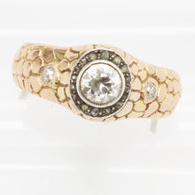 Antique Imperial Russian Genuine Signed Faberge Man's Ring Gold Diamonds (5512)