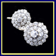 antique Edwardian earrings gold diamonds signed Angelo Martins