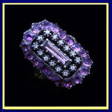 antique Georgian ring gold silver foiled paste French