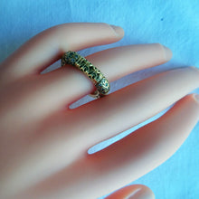 Mystery Alishan Ring 18k Gold Diamonds Square Wedding Band Gothic Unusual (5630)