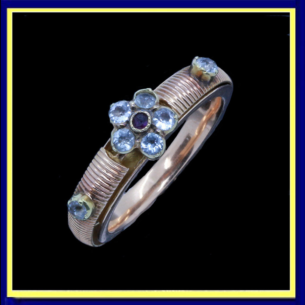 antique Georgian gimmel ring gems secret compartments