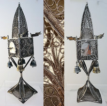 antique silver filigree judaica spice tower besamin Havdalah